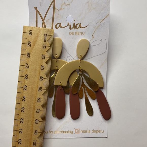 1 pair of polymer clay earrings jewellery - Picture 2 of 2